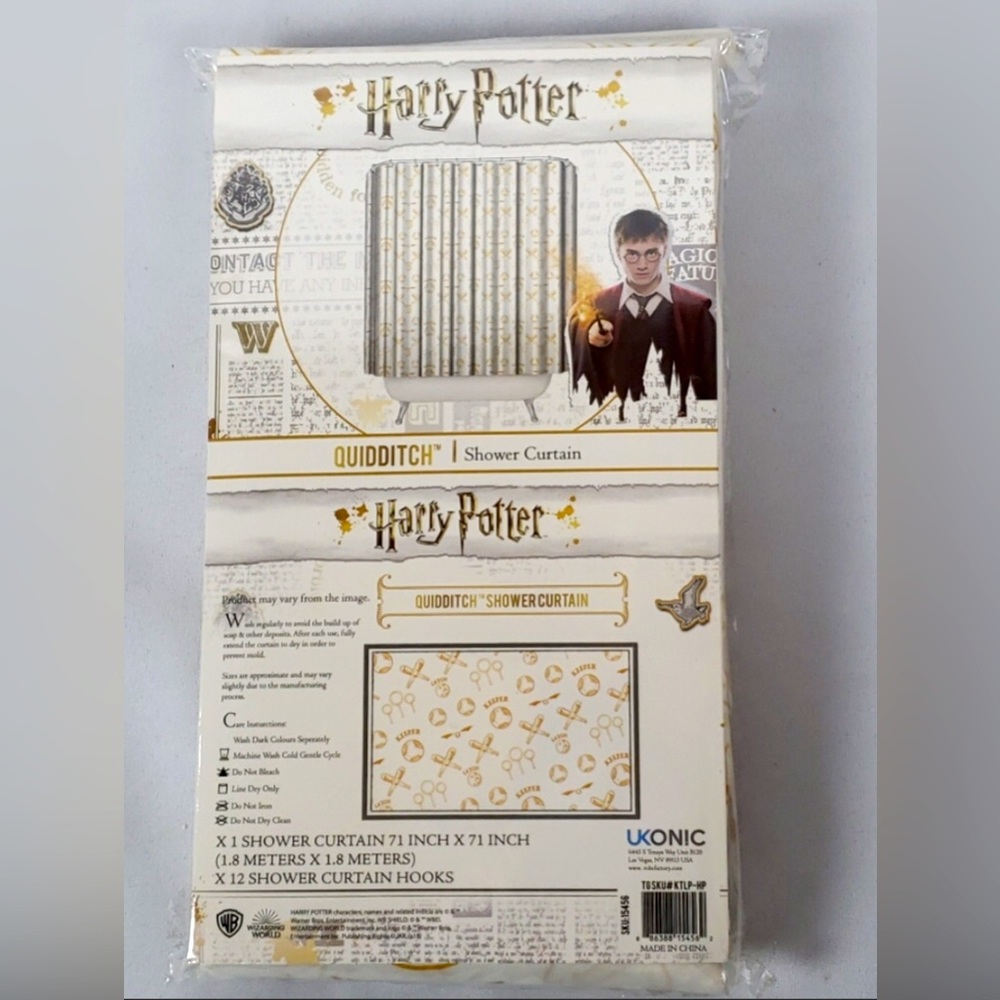 Harry Potter Quidditch White Shower Curtain